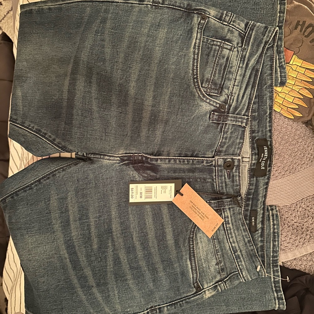 Kenneth Cole Dark Blue Slim Fit Jeans
